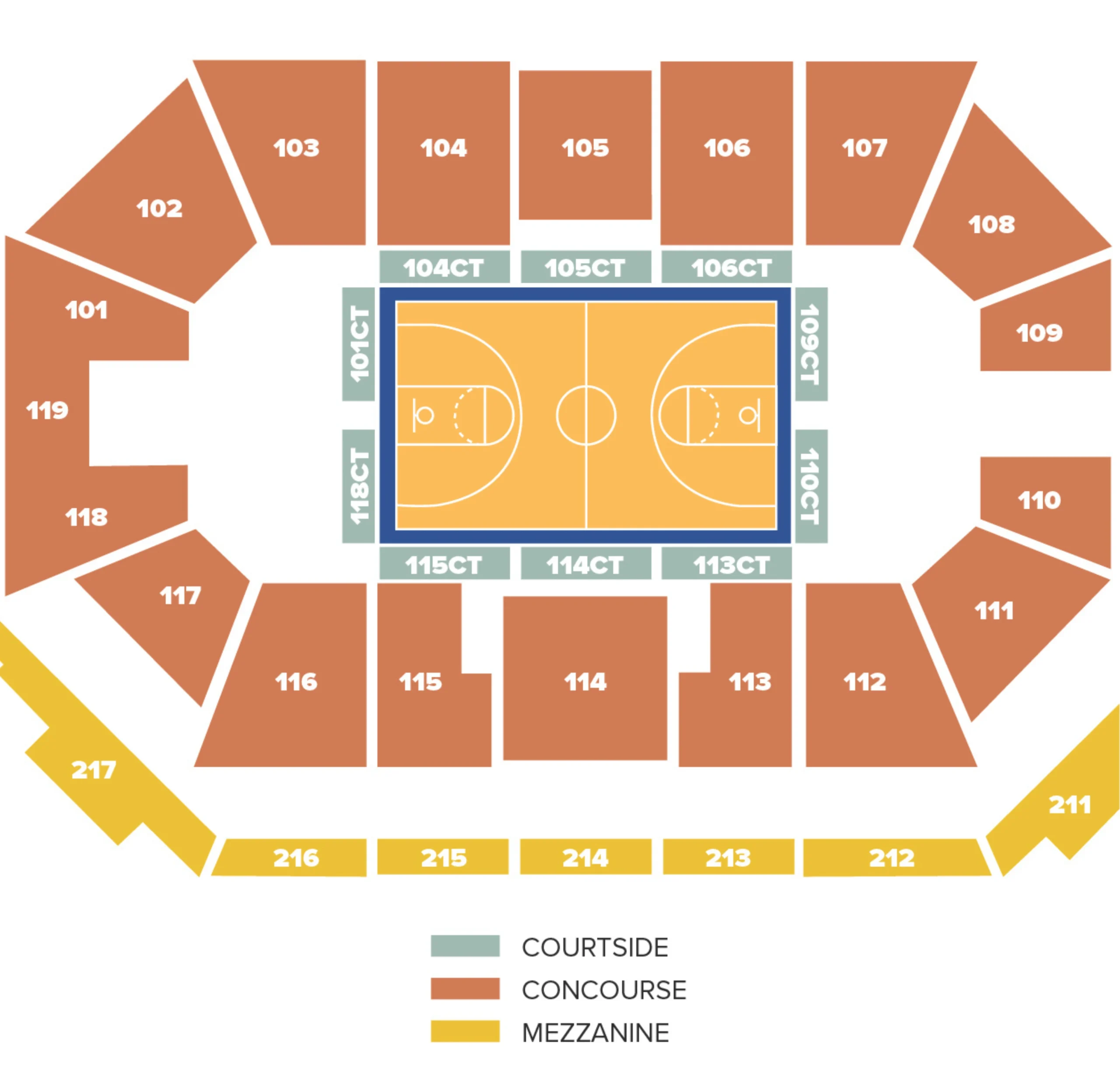 Frontwave Arena seating chart scaled