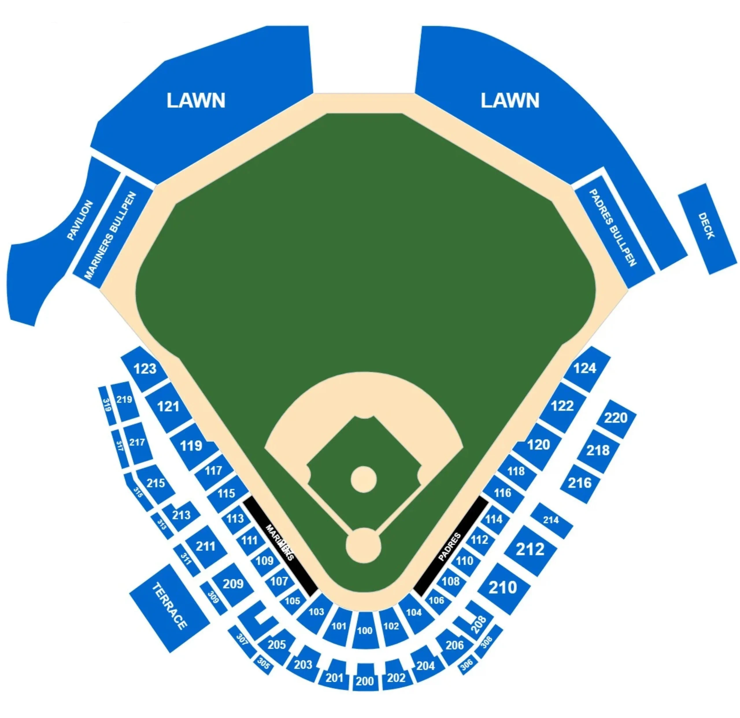 Peoria Sports Complex seating chart scaled