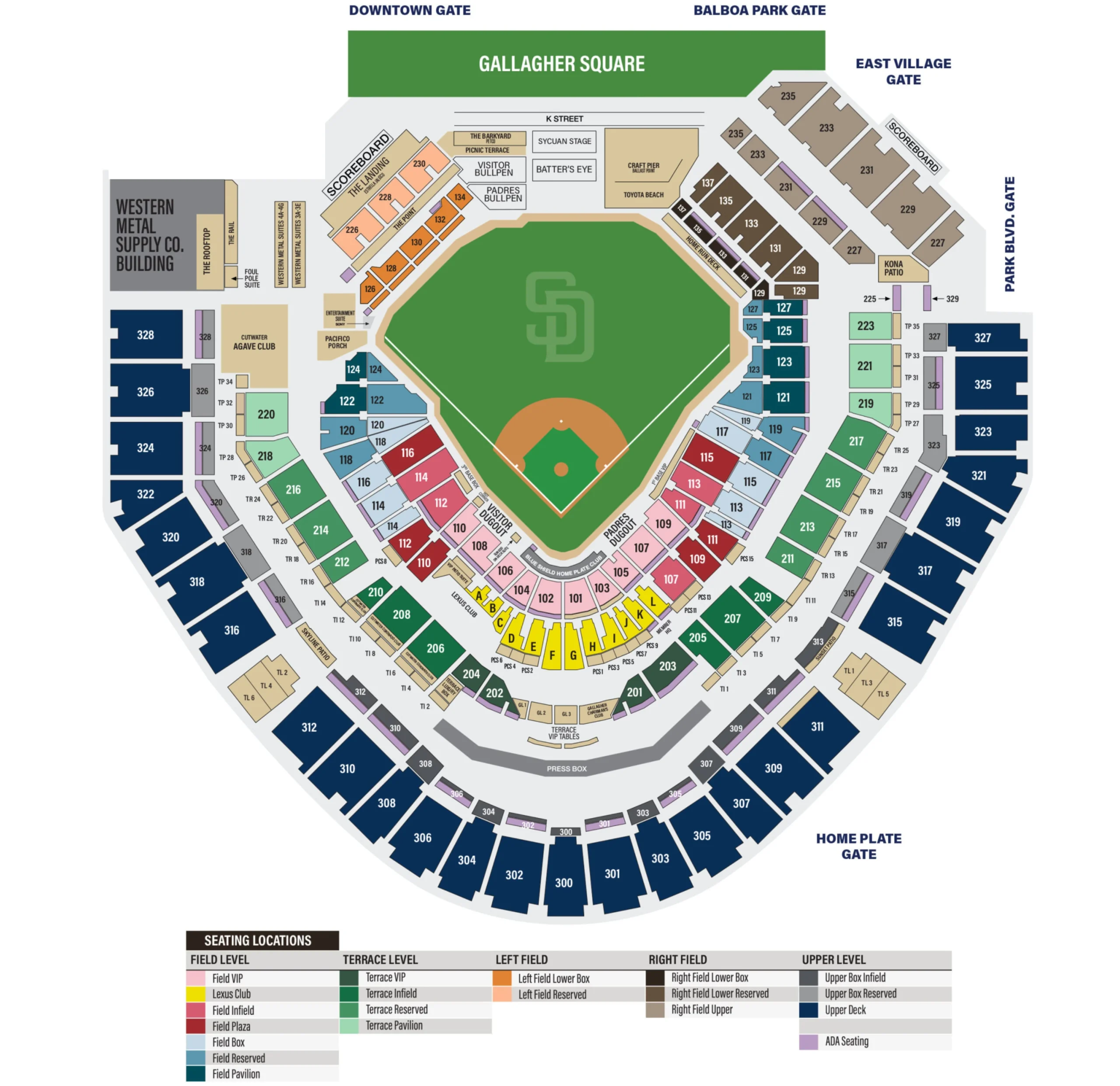 Petco Park seating chart scaled