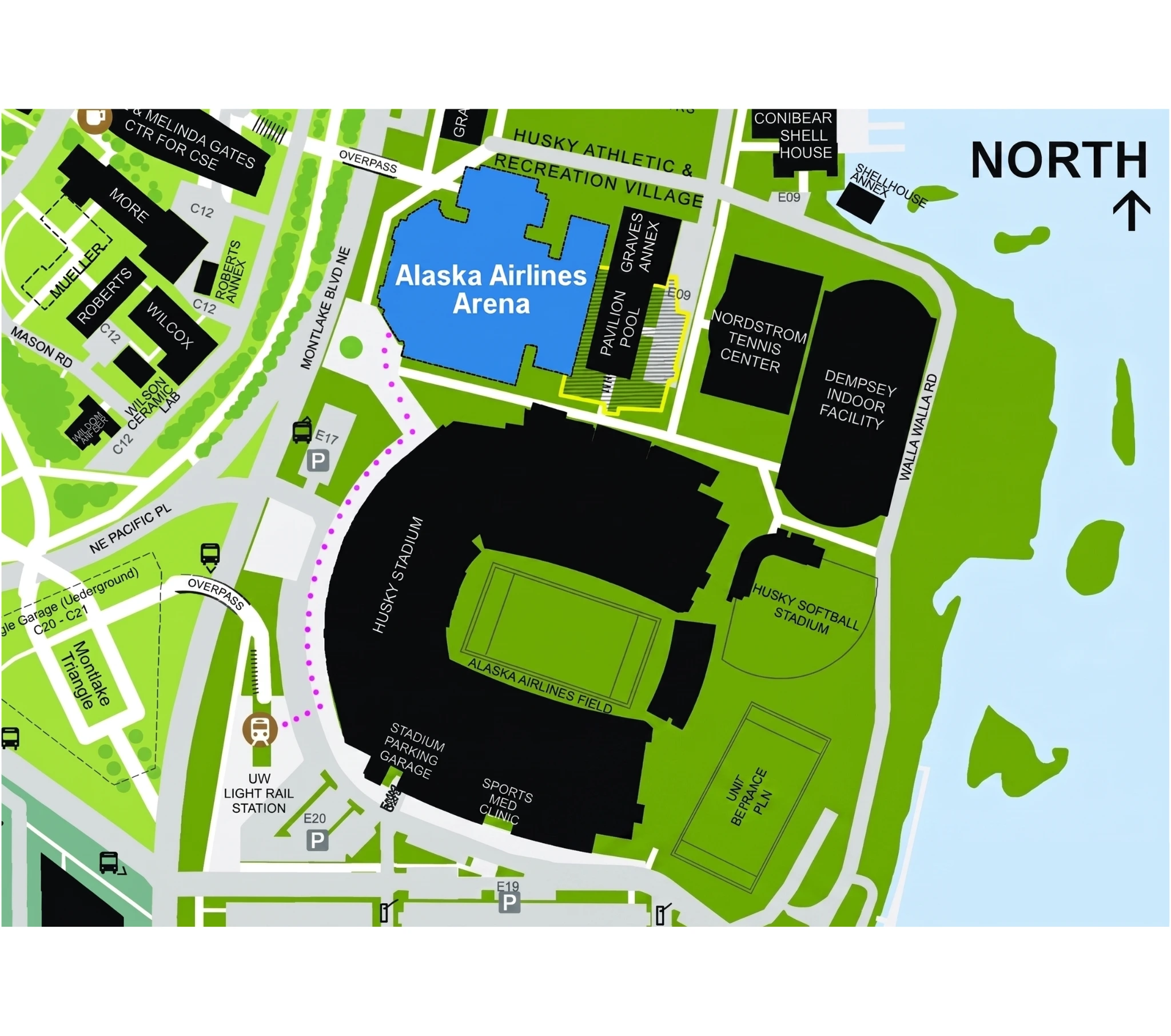 alaska airlines arena infrastructure map
