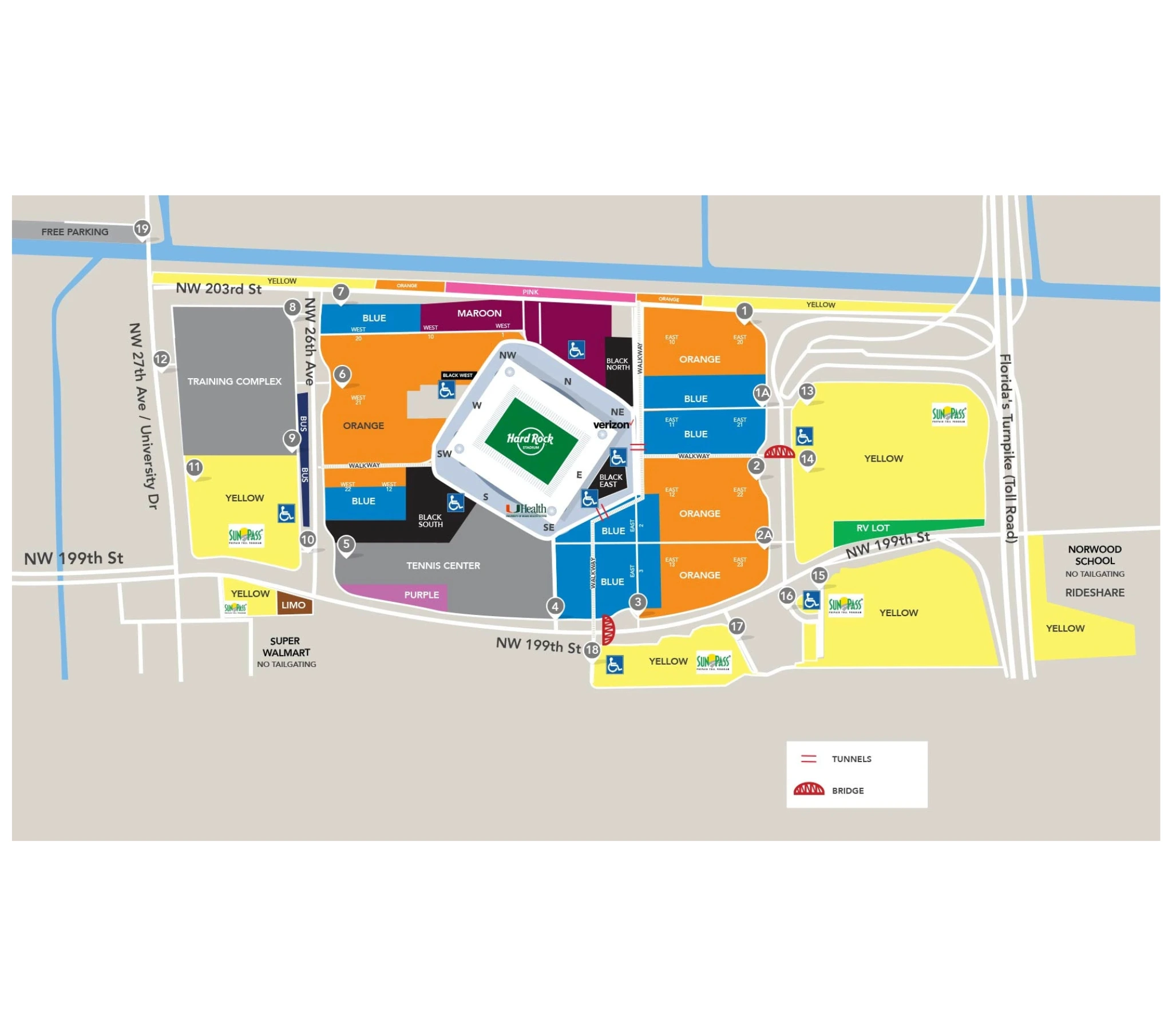 infrastructure map hardrock stadium
