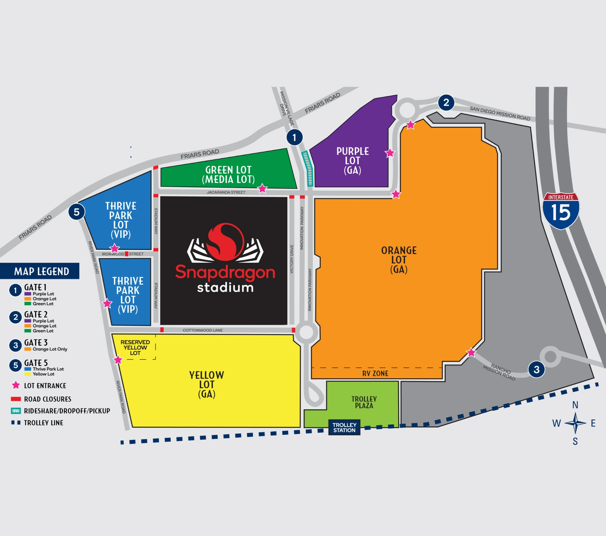 snapdragon stadium infrastructure map