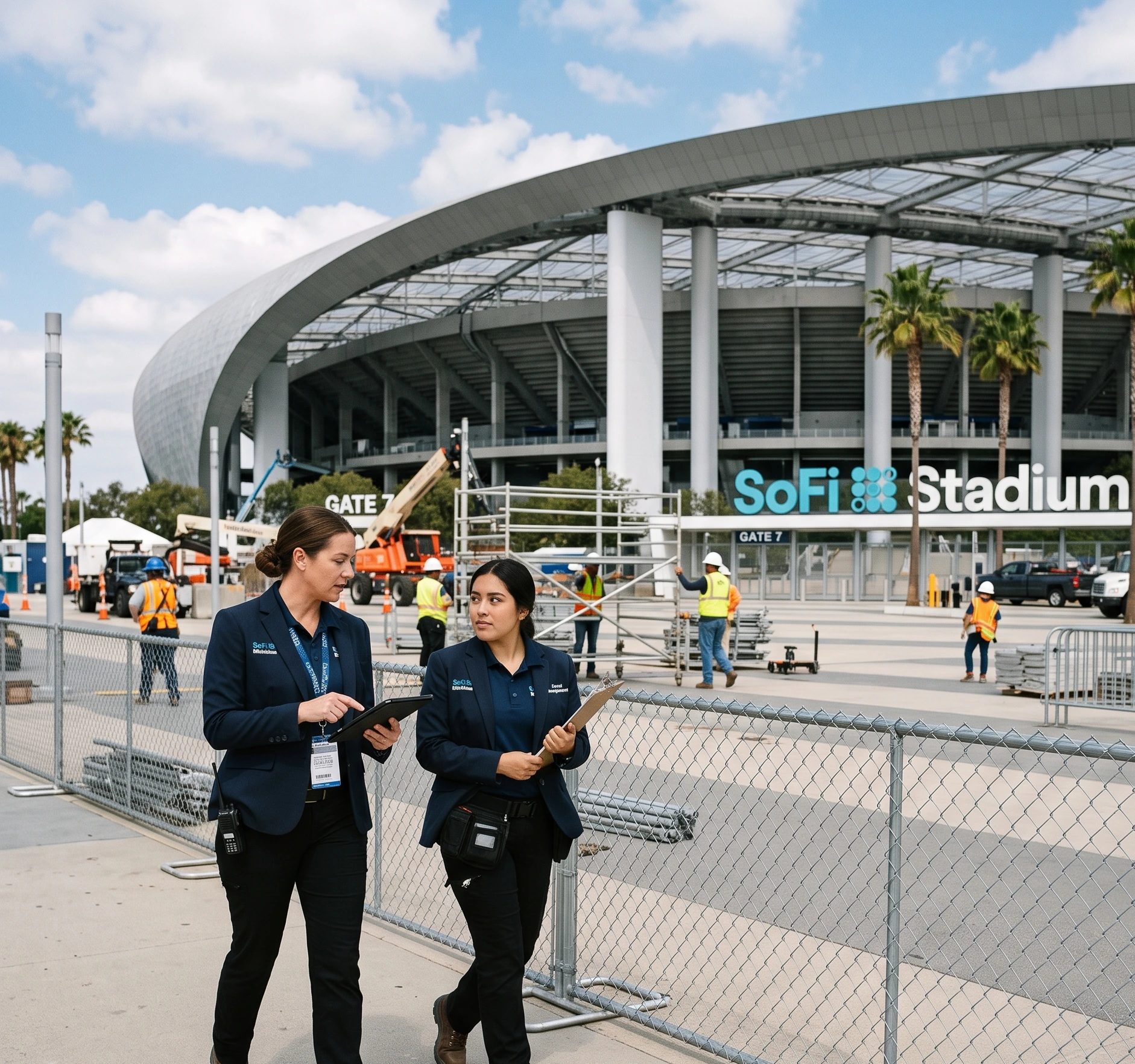 stadium staffing in Los Angeles