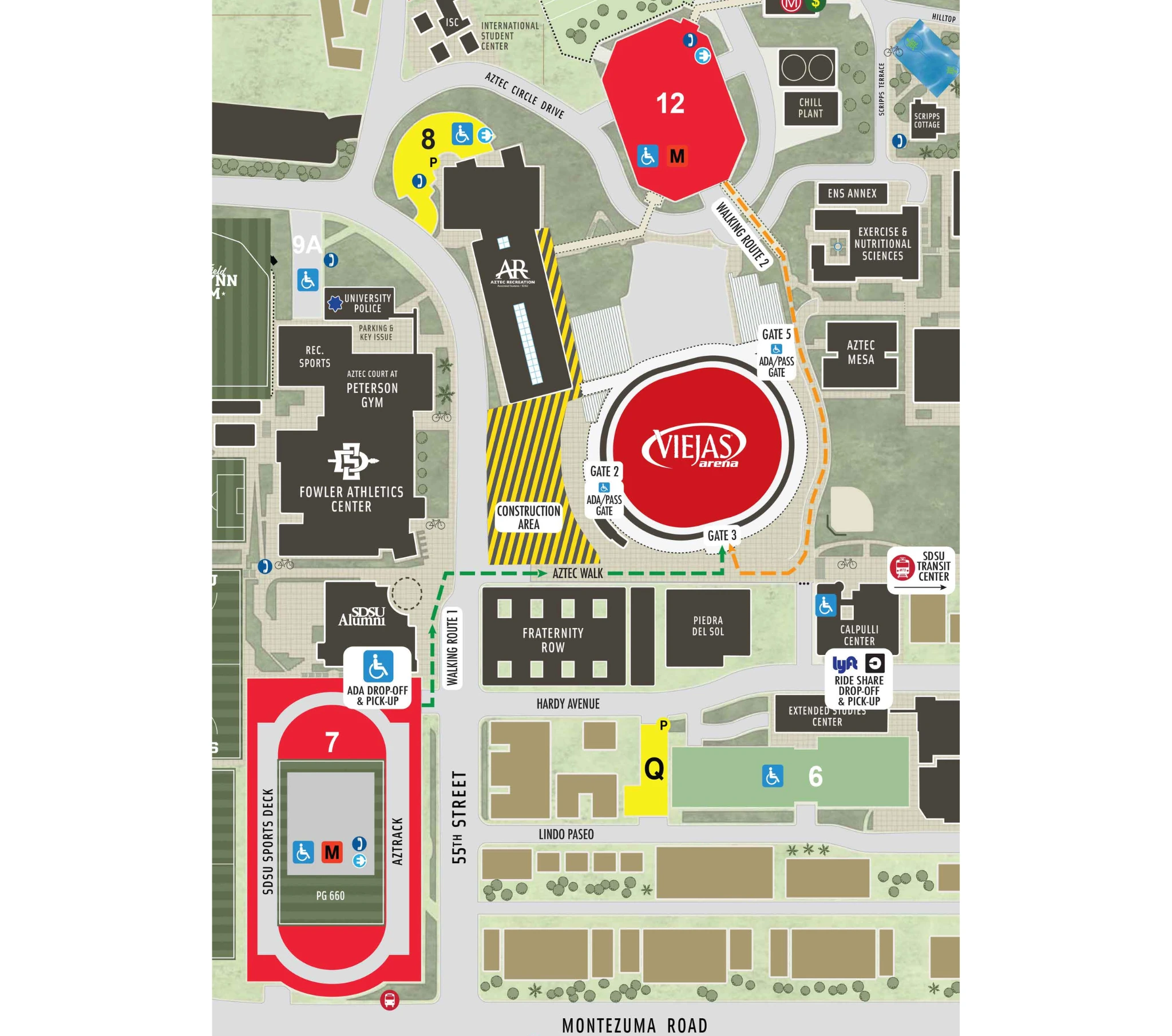 viejas arena infrastructure map